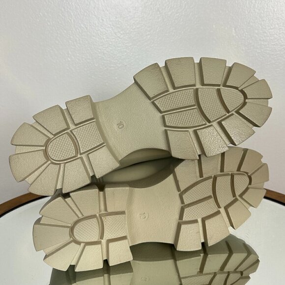 JEFFREY CAMPBELL Pleu Platform Lug Sole Chelsea Rain Boot in Cream Size US 10 - Picture 8 of 9